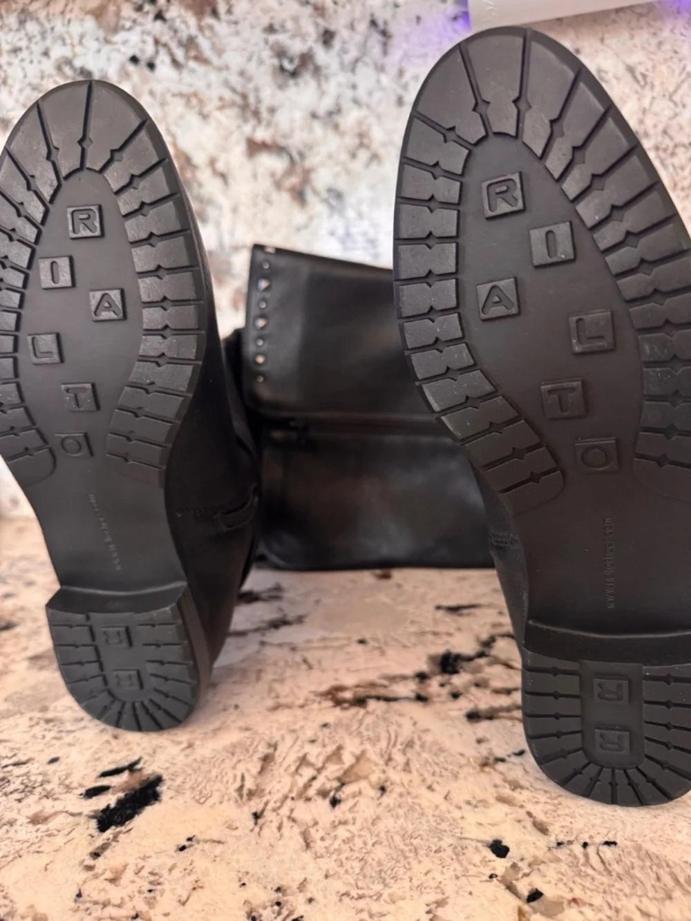 Rialto Black Vegan Wide Calf OTK Boots New